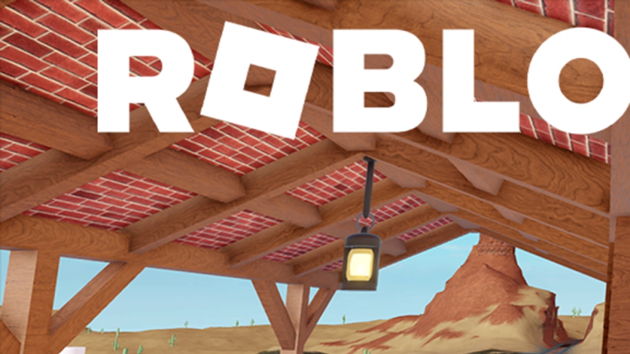 First-person view under the wooden station porch in a crazy shooting experience, lantern hanging over desert railroad tracks